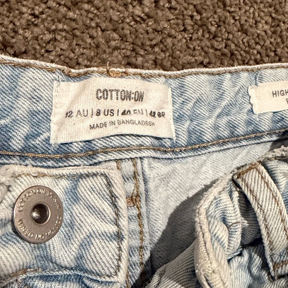 Cotton On High Straight Bermuda Jean Shorts - Picture 2 of 5